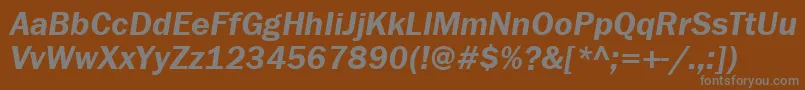 FranklingothdemibttItalic Font – Gray Fonts on Brown Background