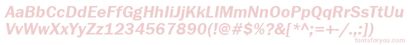 FranklingothdemibttItalic Font – Pink Fonts on White Background