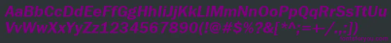 FranklingothdemibttItalic Font – Purple Fonts on Black Background