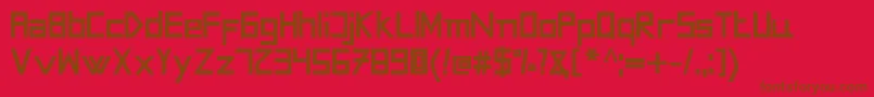 Amoceanusbold Font – Brown Fonts on Red Background