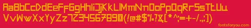 Amoceanusbold Font – Orange Fonts on Red Background