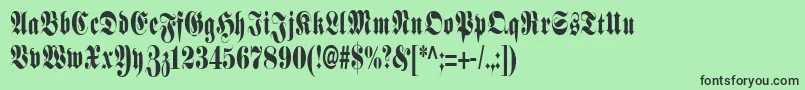 SchmalfetteFraktur Font – Black Fonts on Green Background