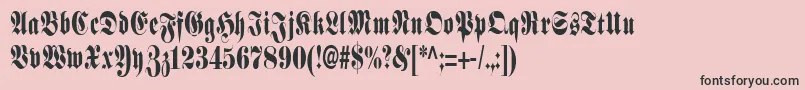 SchmalfetteFraktur Font – Black Fonts on Pink Background