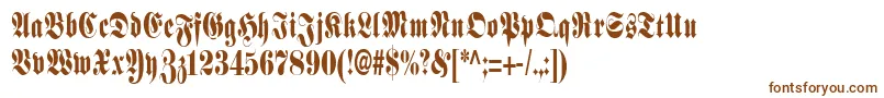 SchmalfetteFraktur Font – Brown Fonts on White Background