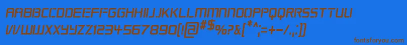 Repkcni Font – Brown Fonts on Blue Background