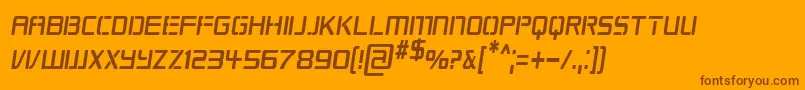 Repkcni Font – Brown Fonts on Orange Background