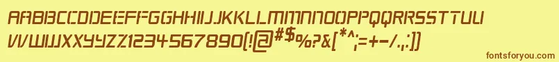 Repkcni Font – Brown Fonts on Yellow Background
