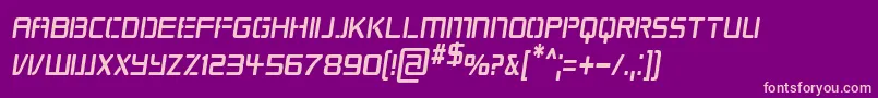 Repkcni-Schriftart – Rosa Schriften auf violettem Hintergrund