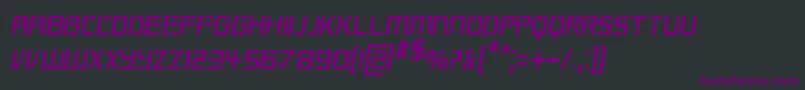 Repkcni-Schriftart – Violette Schriften auf schwarzem Hintergrund