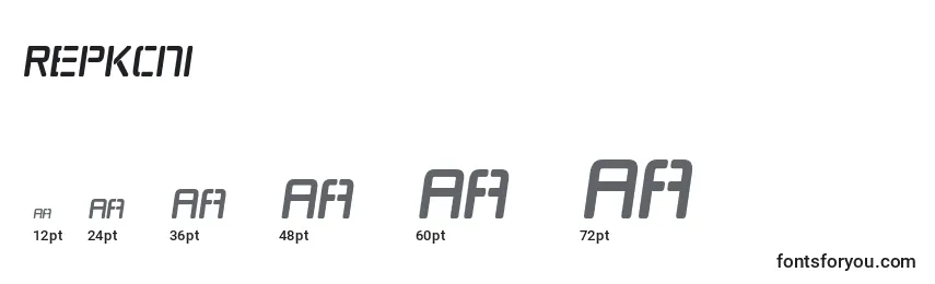 Repkcni Font Sizes