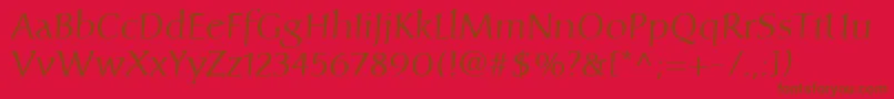 CarolinaLt Font – Brown Fonts on Red Background