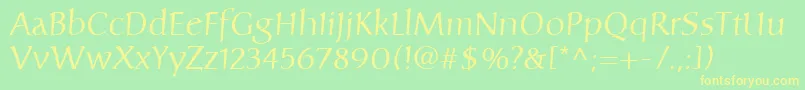 CarolinaLt Font – Yellow Fonts on Green Background