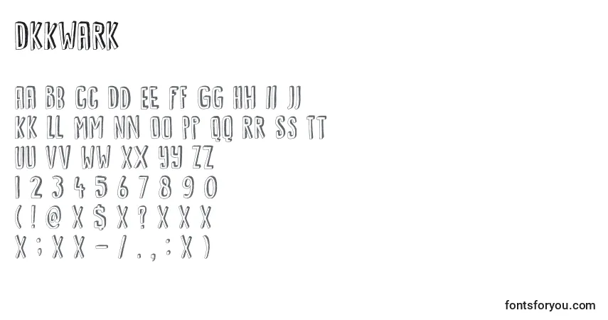 Schriftart DkKwark – Alphabet, Zahlen, spezielle Symbole