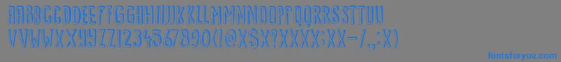 DkKwark-Schriftart – Blaue Schriften auf grauem Hintergrund