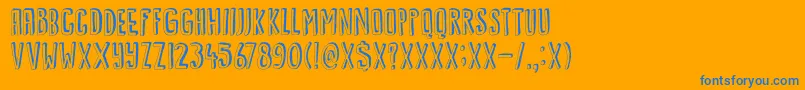 DkKwark Font – Blue Fonts on Orange Background