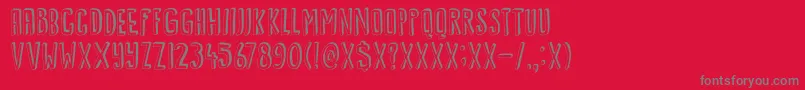 DkKwark Font – Gray Fonts on Red Background