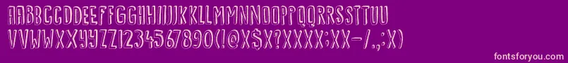 DkKwark Font – Pink Fonts on Purple Background