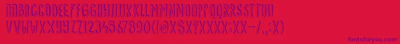 DkKwark Font – Purple Fonts on Red Background