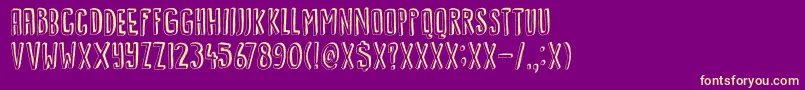 DkKwark Font – Yellow Fonts on Purple Background