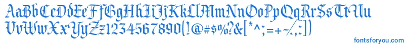 CacValiant-Schriftart – Blaue Schriften
