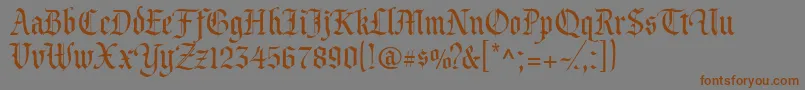 CacValiant Font – Brown Fonts on Gray Background