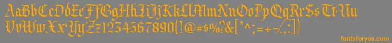 CacValiant Font – Orange Fonts on Gray Background
