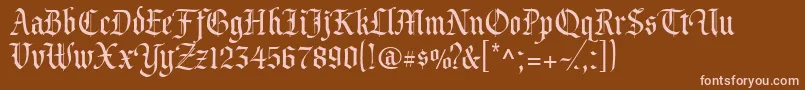 CacValiant Font – Pink Fonts on Brown Background