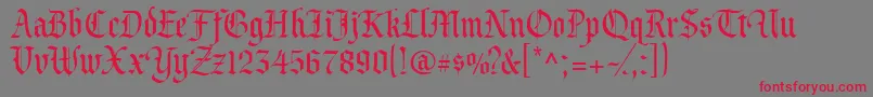 CacValiant Font – Red Fonts on Gray Background