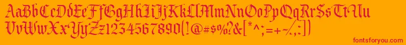 CacValiant Font – Red Fonts on Orange Background