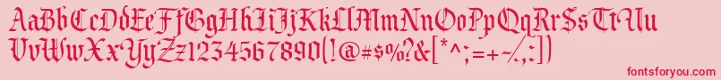 CacValiant Font – Red Fonts on Pink Background