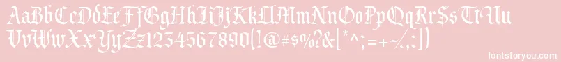 CacValiant Font – White Fonts on Pink Background