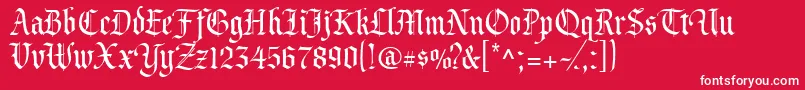 CacValiant Font – White Fonts on Red Background