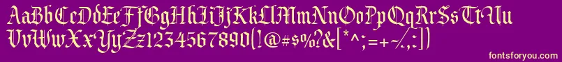 CacValiant Font – Yellow Fonts on Purple Background