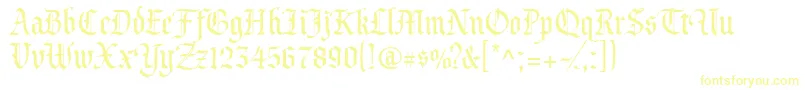 CacValiant Font – Yellow Fonts on White Background