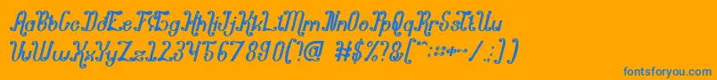 PondokRatuIntan Font – Blue Fonts on Orange Background