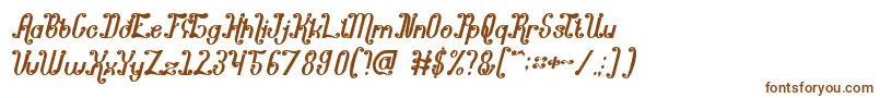 PondokRatuIntan Font – Brown Fonts on White Background