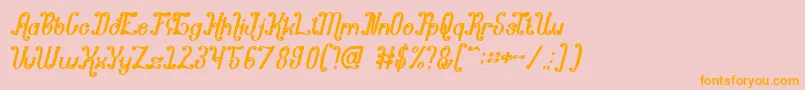 PondokRatuIntan Font – Orange Fonts on Pink Background