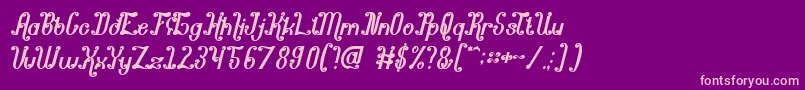 PondokRatuIntan Font – Pink Fonts on Purple Background