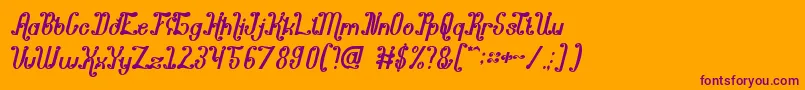 PondokRatuIntan Font – Purple Fonts on Orange Background