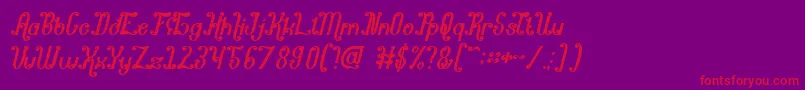 PondokRatuIntan Font – Red Fonts on Purple Background