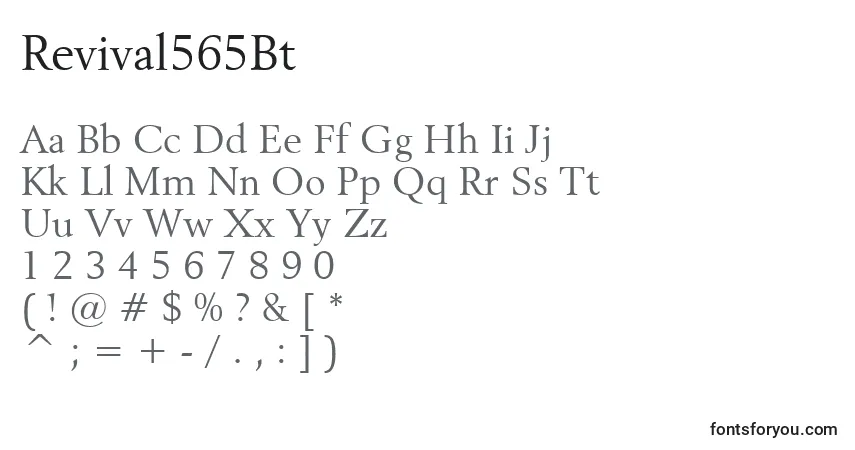 Шрифт Revival565Bt – алфавит, цифры, специальные символы