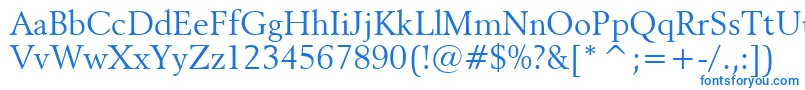 Revival565Bt-Schriftart – Blaue Schriften auf weißem Hintergrund