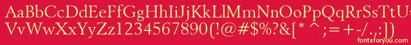 Шрифт Revival565Bt – жёлтые шрифты на красном фоне