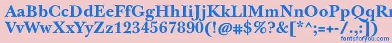 JbaskervilletxnBold Font – Blue Fonts on Pink Background