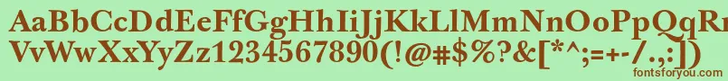 JbaskervilletxnBold Font – Brown Fonts on Green Background