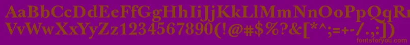 JbaskervilletxnBold Font – Brown Fonts on Purple Background