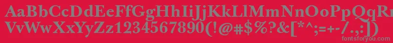 JbaskervilletxnBold Font – Gray Fonts on Red Background