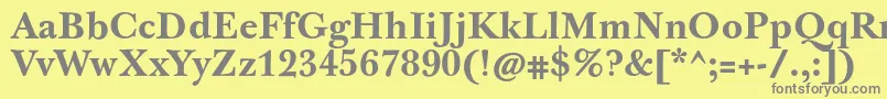 JbaskervilletxnBold Font – Gray Fonts on Yellow Background