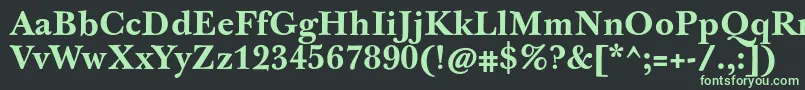 JbaskervilletxnBold Font – Green Fonts on Black Background