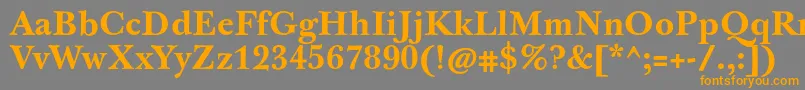 JbaskervilletxnBold Font – Orange Fonts on Gray Background
